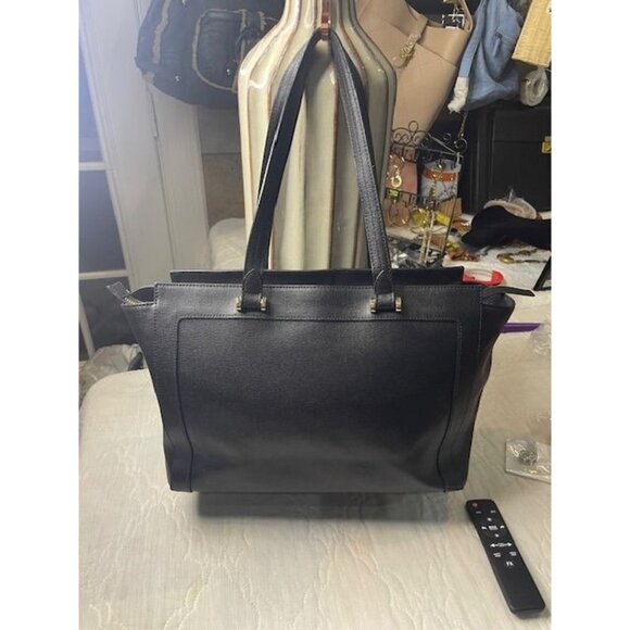 B921 - Preloved Furla Ginerva Large Black Leather Satchel – Pristine Classic Off - Picture 2 of 4